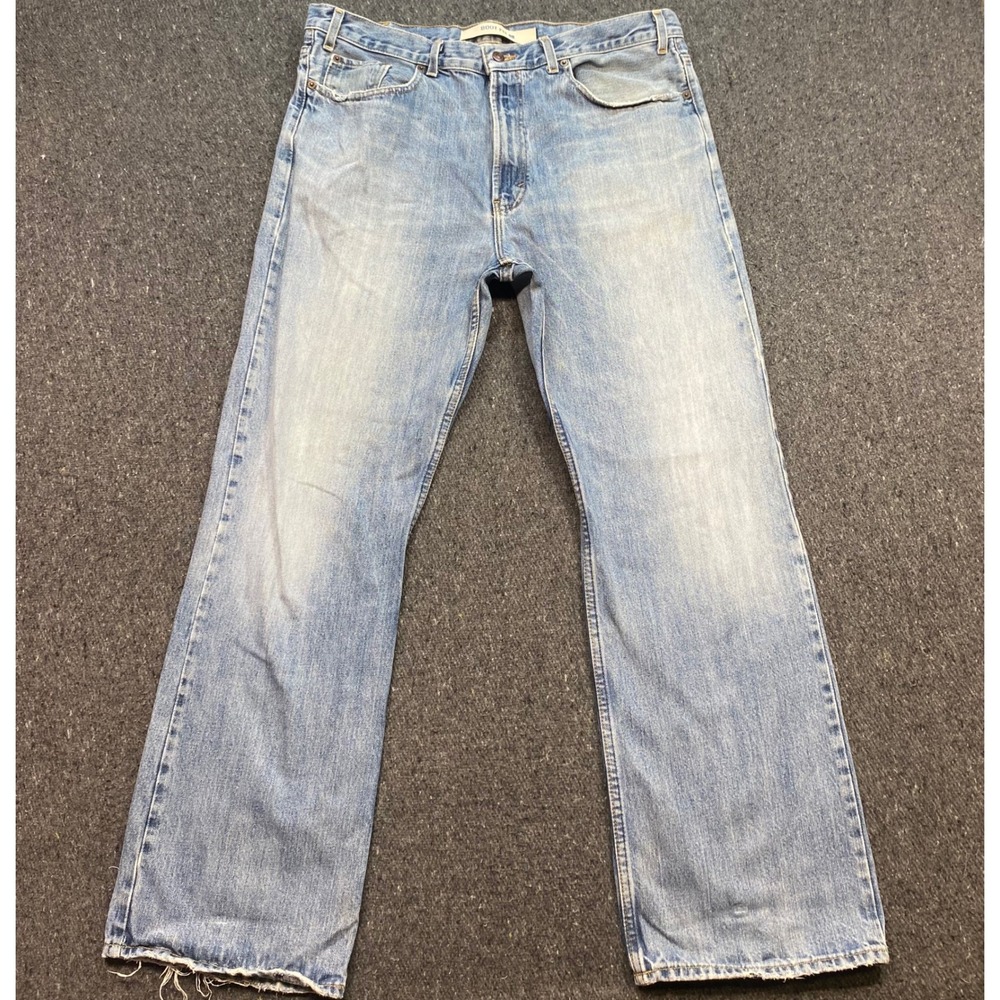 Gap Boot Fit Jeans Sz 38 Mens Blue Light Wash Grunge Skater Distressed Frayed